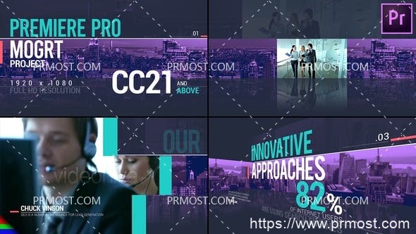 6113公司企业宣传动画Pr模板Corporate Slideshow