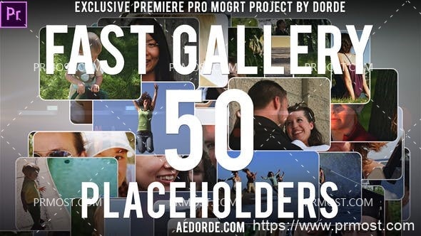 6118快速图文展示动画Pr模板Fast Gallery – Premiere Pro Mogrt Project