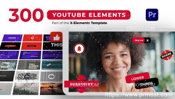6139创意元素动画Pr模板Youtube Elements | Premiere Pro