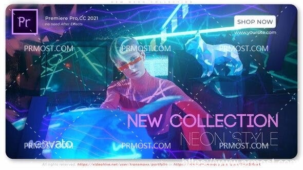6159新霓虹灯系列视频Pr模板New Neon Collection