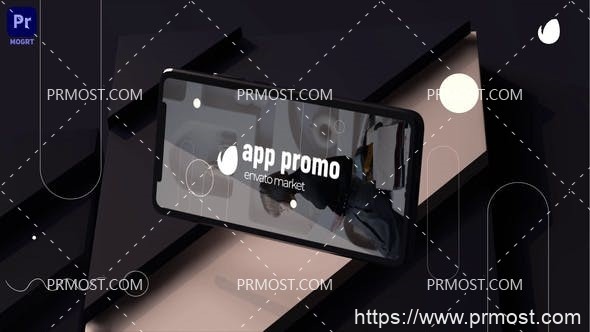 6170迷你手机APP促销动画Pr模板Minimal App Promo