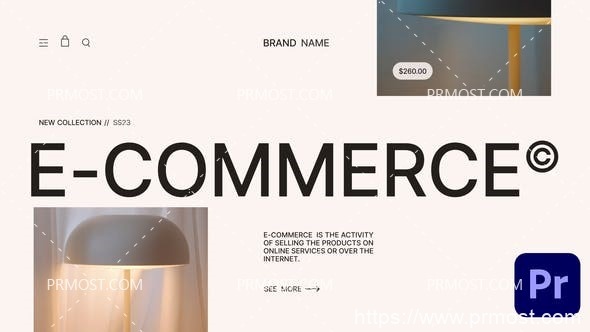 6172简约电子商务促销动画Pr模板Minimalistic E-Commerce Promo