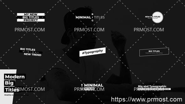6213文字标题动画Pr模板Big Titles | Premier Pro