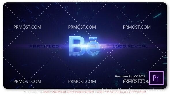 6237创意粒子logo演绎动画Pr模板Particles Logo Reveal
