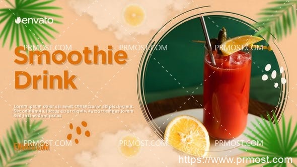 6260新鲜健康饮料MOGRT动画Pr模板Fresh And Healthy Drink (MOGRT)