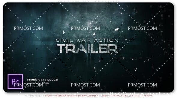 6293战争电影预告片动画Pr模板War Films Trailer Project