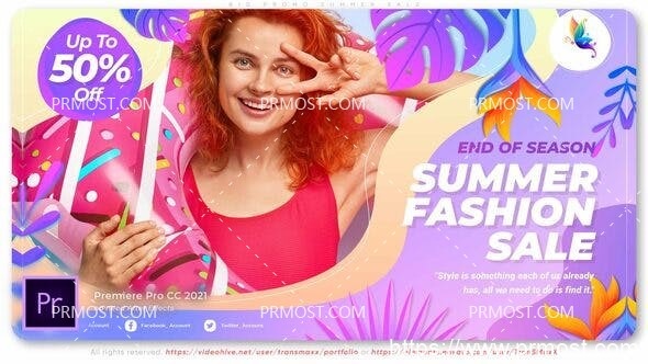 6306夏季大促销视频Pr模板Big Promo Summer Sale