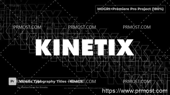 6309动态排版文字标题动画Pr模板AE模板Kinetic Typography Titles – KinetiX  Premiere Pro