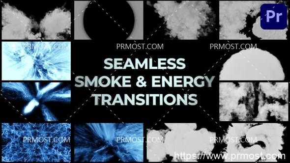 6332Premiere Pro的无缝烟雾和能量转换Pr模板Seamless Smoke And Energy Transitions for Premiere Pro
