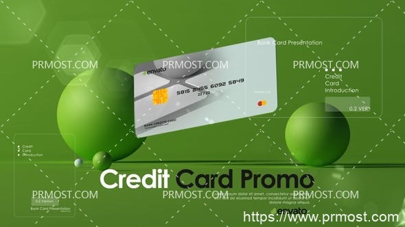 6358信用卡介绍动画Pr模板AE模板Credit Card Introduction