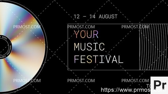 6365音乐节视频包装Mogrt动画Pr模板AE模板Your Music Festival  | Essential Graphics