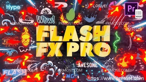 6378快闪动画Pr模板Flash FX Pro For Premiere