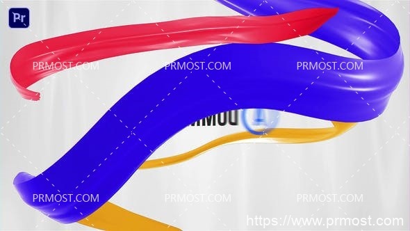 6392创意logo演绎动画Pr模板Cloth Swirl Logo Reveal