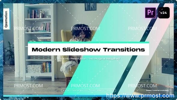 6479现代图文展示转场过渡动画Pr模板Modern Slideshow Transitions For Premiere Pro