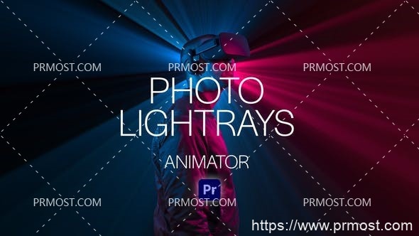 6521Premiere Pro的照片动画Pr模板Photo LightRays Animator for Premiere Pro