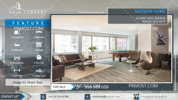 6544房地产创意动画Pr模板AE模板Real Estate Single Property | Premiere Pro