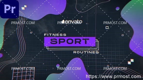 6559健身运动套路Mogrt动画Pr模板Fitness Sport Routines |MOGRT|