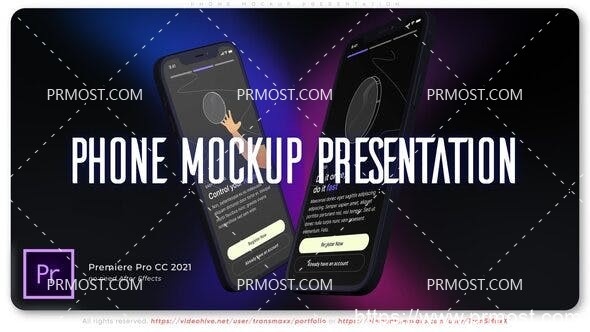 6601电话模型演示动画Pr模板Phone Mockup Presentation