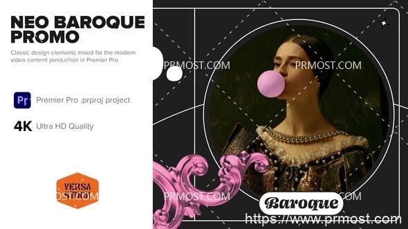 6607时尚活动产品促销4K动画Pr模板Neo Baroque Fashion Event Product Promotion 4K