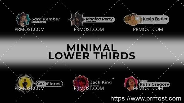 6610迷你字幕条动画Pr模板Minimal Lower Thirds | MOGRT
