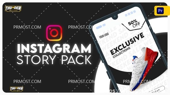 6612Instagram故事包动画Pr模板Instagram Story Pack