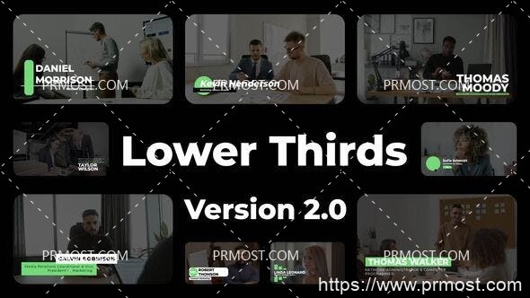 6614字幕条动画Pr模板Lower Thirds 2.0 | Premiere Pro